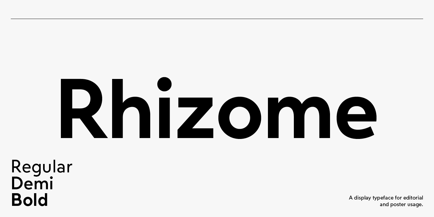 Пример шрифта Rhizome